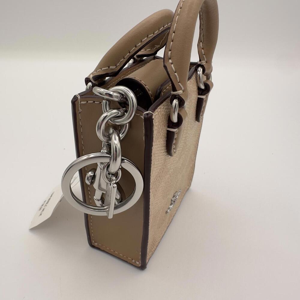 COACH North/South Mini Tote Bag Charm NWT and Gift Box - Picture 2 of 3